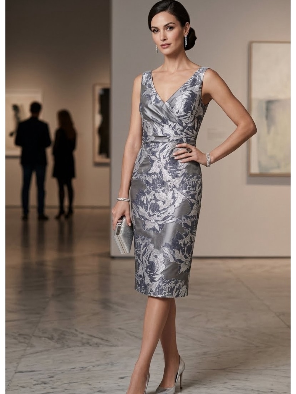 NWT Pamella by Pamella Roland Sleeveless Special Event Dress Size 4 Refined Glam